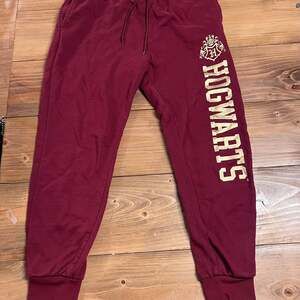 Harry Potter Hogwarts Crest Maroon Jogger Sweatpants XL